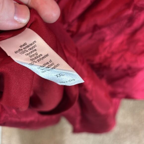 Maurice’s women’s xxl red floral jacquard midi dress smock balloon sleeve - Picture 8 of 9